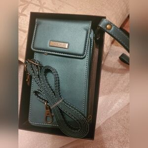 Univeral Cell Phone Crossbody Bag Wristlet Denfencase Green Simple Luxury New